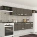 Cozinha Completa Alice 10 Portas 4 Gavetas Preto Fosco - Panorama Móveis