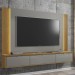 Painel para TV Até 75 Polegadas Qatar 3 Portas Titanium/Cinamomo - Móveis Bechara