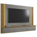 Painel para TV Até 75 Polegadas Qatar 3 Portas Titanium/Cinamomo - Móveis Bechara
