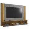 Painel para TV Até 75 Polegadas Qatar 3 Portas Titanium/Cinamomo - Móveis Bechara