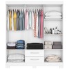Guarda-Roupa Casal 6 Portas 2 Gavetas Branco New/Rosa Nt5130 - Notável
