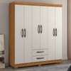 Guarda-Roupa Casal 6 Portas 2 Gavetas Freijó Trend/Off White Nt5130 - Notável