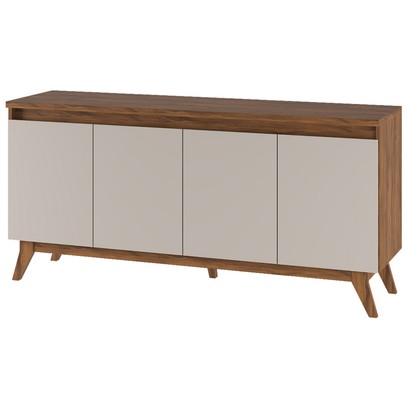 Balcão Buffet Stylo 4 Portas Seda/Off White - Viero Móveis