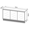 Balcão Buffet 3 Portas 1 Gaveta com Espelho Natural Bb2609 - Tecno Mobili