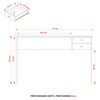 Mesa Escrivaninha 2 Gavetas Branco Me4165 - Tecno Mobili