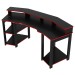 Mesa Gamer para 2 Monitores 3 Prateleiras Preto/Vermelho Me4167 - Tecno Mobili