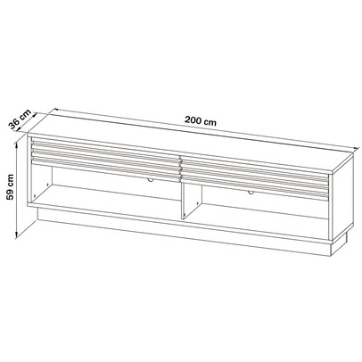 Rack para TV Até 65 Polegadas 2 Gavetas Natural Ra2000 - Tecno Mobili