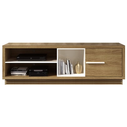 Rack para TV Até 65 Polegadas 1 Porta Natural/Off White Ra2002 - Tecno Mobili