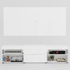 Rack com Painel para TV Até 60 Polegadas Roma 1 Porta 2 Prateleiras Branco - Panorama Móveis