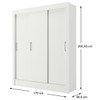 Guarda-Roupa Casal Dallas 3 Portas 3 Gavetas Branco - Panorama Móveis