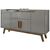 Balcão Buffet Future 4 Portas 1 Gaveta Titanium/Cinamomo - Móveis Bechara