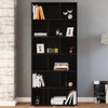 Estante para Livros Xangai 10 Prateleiras Preto - Politorno