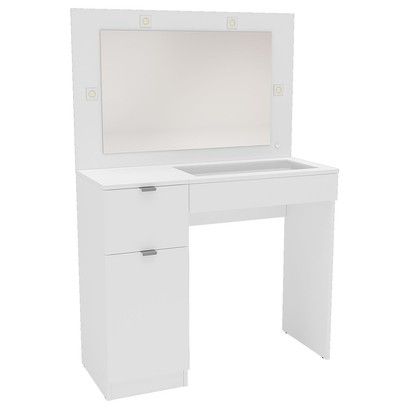 Penteadeira Bahia 1 Porta 1 Gaveta Branco - Politorno