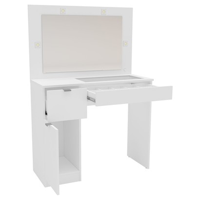 Penteadeira Bahia 1 Porta 1 Gaveta Branco - Politorno