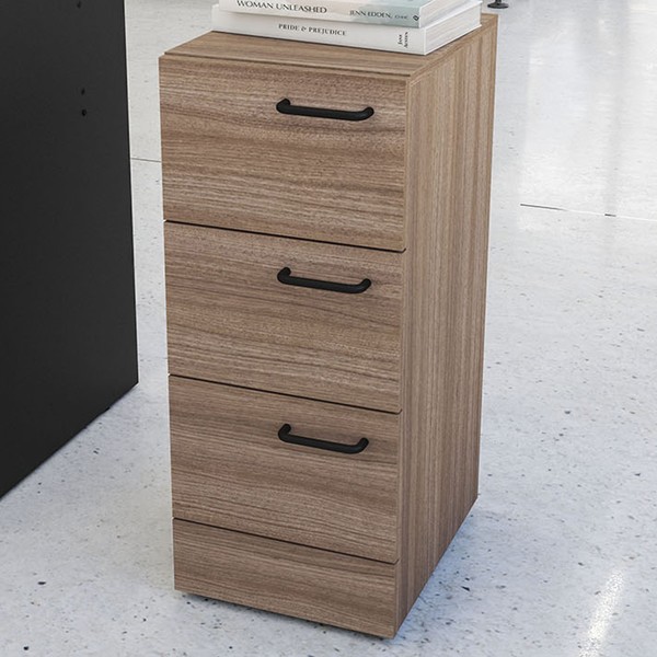 Gaveteiro Zurique 3 Gavetas Castanho - Politorno