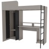 Cama Multifuncional Konza com Mesa Gamer Cinza/Preto - Politorno