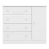 Cômoda Infantil Doce Sonho 1 Porta 4 Gavetas Branco - Qmovi