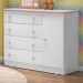 Cômoda Infantil Doce Sonho 1 Porta 4 Gaveta Branco/Rosa - Qmovi
