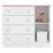 Cômoda Infantil Doce Sonho 1 Porta 4 Gaveta Branco/Rosa - Qmovi