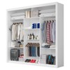 Guarda-Roupa Casal Valencia 3 Portas com Espelho Branco - Carioca Móveis