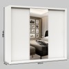 Guarda-Roupa Casal Valencia 3 Portas com Espelho Branco - Carioca Móveis
