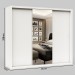 Guarda-Roupa Casal Valencia 3 Portas com Espelho Branco - Carioca Móveis
