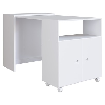 Mesa Escrivaninha Funcionale 2 Portas Branco Bl1000 - Art In Móveis