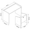Mesa Escrivaninha com Poltrona Meu Fofinho Branco Cj7001 - Art In Móveis