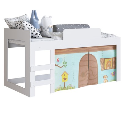 Cama Infantil com Cabaninha Alegria Branco Cm088 - Art In Móveis