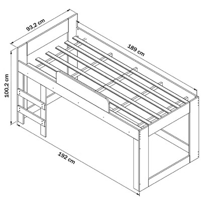 Cama Infantil com Cabaninha Alegria Branco Cm088 - Art In Móveis