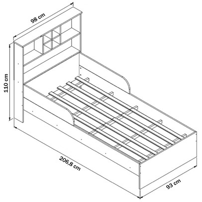 Cama Infantil 4 Prateleiras Branco Cm095 - Art In Móveis