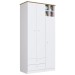 Guarda-Roupa Infantil House 3 Portas 2 Gavetas Branco - Art In Móveis