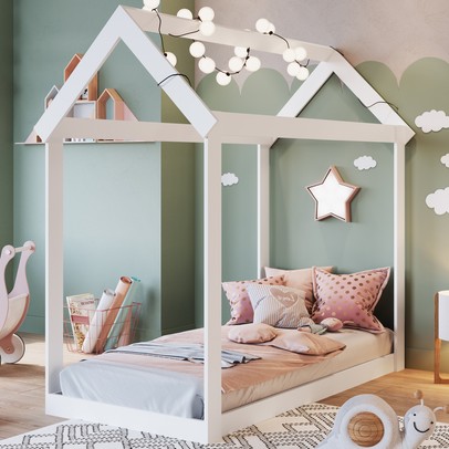 Cama Infantil Montessoriano Meu Fofinho Branco Mc7005 - Art In Móveis