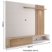 Painel para TV Até 65 Polegadas Tocantins 1 Porta 1 Prateleira Off White/Freijó - Colibri