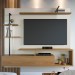 Painel para TV Até 58 Polegadas com Led Maragogi 1 Porta Off White/Freijó - Colibri