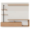 Painel para TV Até 58 Polegadas com Led Maragogi 1 Porta Off White/Freijó - Colibri