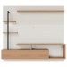 Painel para TV Até 58 Polegadas com Led Maragogi 1 Porta Off White/Freijó - Colibri