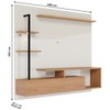 Painel para TV Até 58 Polegadas com Led Maragogi 1 Porta Off White/Freijó - Colibri