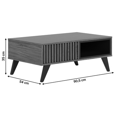 Mesa de Centro Jeri 1 Nicho Off White/Freijó - Colibri