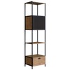 Estante para Livros York 1 Porta 1 Gaveta Vermont/Preto 27914 - Artesano