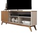 Rack para TV Até 50 Polegadas Malbec Wood 1 Porta Off White/Nature - Giga Móveis