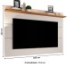 Painel para TV Até 60 Polegadas Vivare New 1 Prateleira Off White/Nature - Giga Móveis