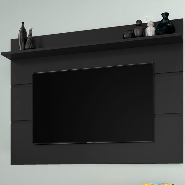 Painel para TV Até 60 Polegadas Vivare New 1 Prateleira Black - Giga Móveis