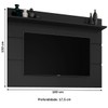 Painel para TV Até 60 Polegadas Vivare New 1 Prateleira Black - Giga Móveis