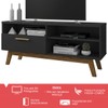 Rack para TV Até 55 Polegadas Santorini 1 Porta Preto - Pnr Móveis