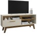 Rack para TV Até 55 Polegadas Santorini 1 Porta Off White/Cinamomo - Pnr Móveis