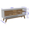Rack para TV Até 55 Polegadas Santorini 1 Porta Off White/Cinamomo - Pnr Móveis