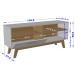 Rack para TV Até 55 Polegadas Santorini 1 Porta Off White/Cinamomo - Pnr Móveis