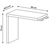 Mesa para Escritório com Apoio 4 Gavetas Charuto/Preto - Artany Móveis