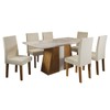 Mesa de Jantar 6 Lugares Milion Seda/Nude/Off White - Viero Móveis